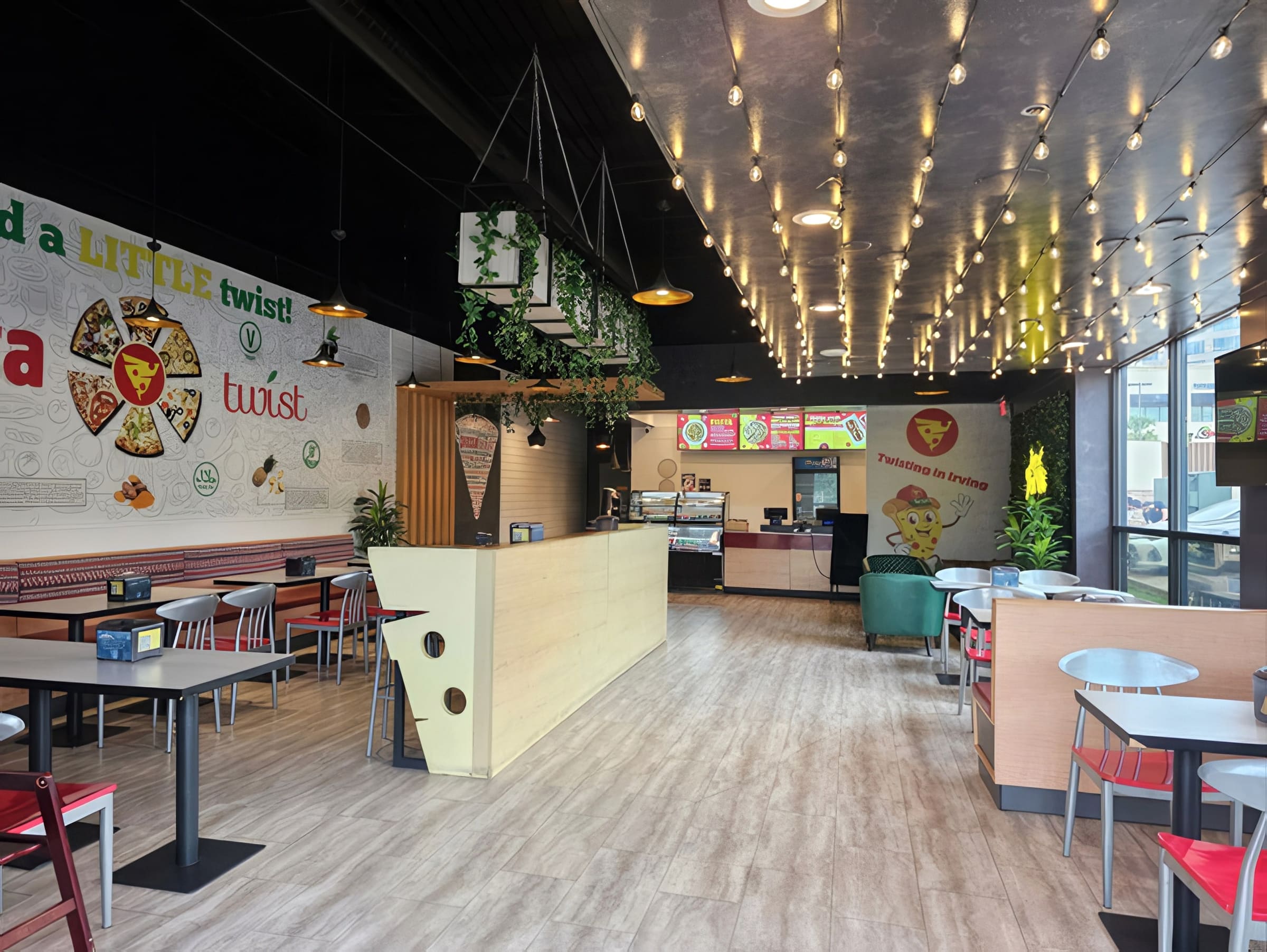 Order counter at Pizza Twist in Irving, a franchise restaurant built by MASACO as general contractor